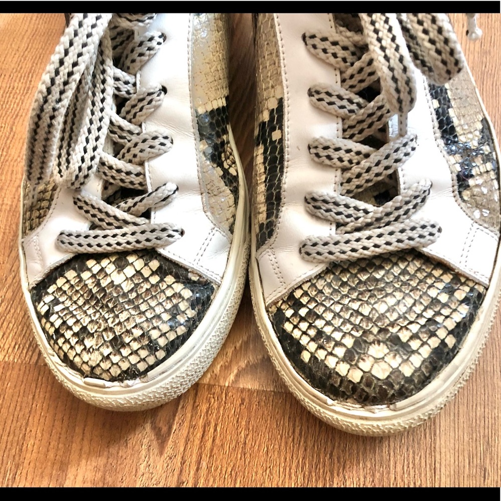 Veronica Beard Sami Python Print Leather Sneaker,… - image 3